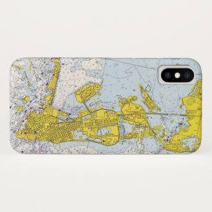 Key West Florida Nautical Map iPhone X Case