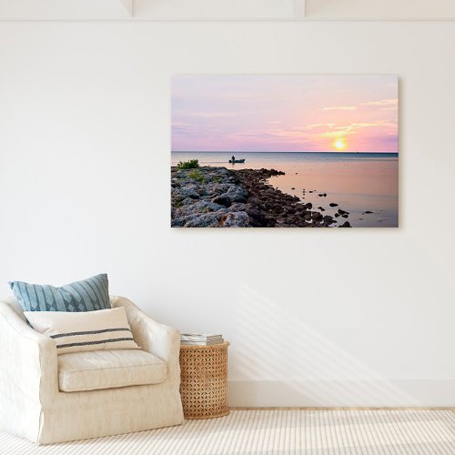 Key West Florida Ocean at Sunset Canvas Print