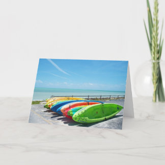 Key West Florida Ocean View Kayak Greeting Card FL