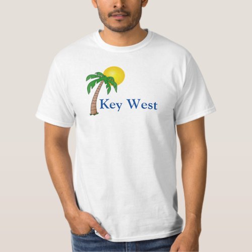 Key West Florida Palm Tree Beach Island Simple T_Shirt