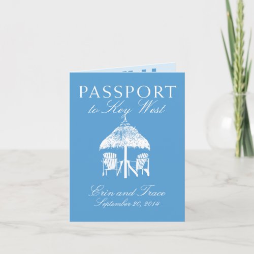 Key West Florida Passport Wedding Invitation