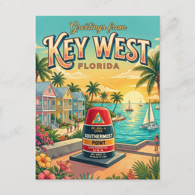 Key West Florida Postcard (Front)