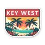 Key West Florida Retro Emblem Sticker