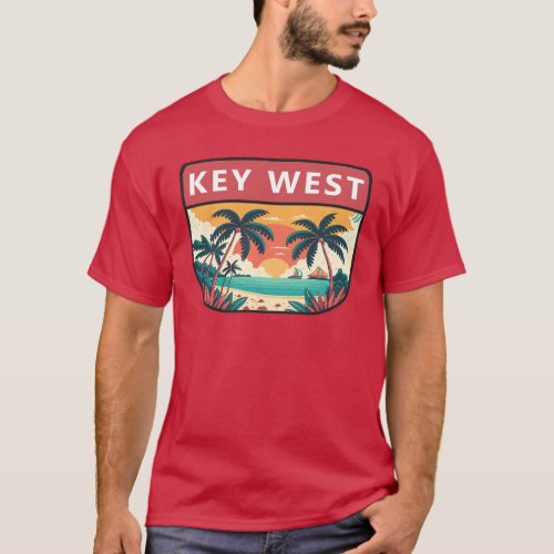 Key West Florida Retro Emblem T_Shirt