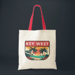 Key West Florida Retro Emblem Tote Bag<br><div class="desc">Key West vector art design. Key West,  a U.S. island city,  is part of the Florida Keys archipelago.</div>