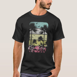 Key West Florida Retro Vintage Beach Surf Surfing T-Shirt