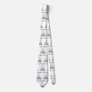 Key West Florida Sailing Neck Tie