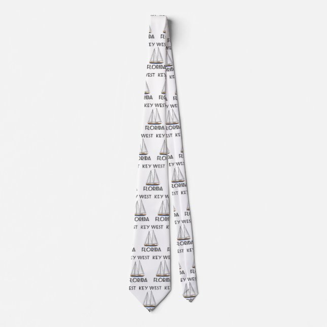 Key West Florida Sailing Neck Tie (Front)