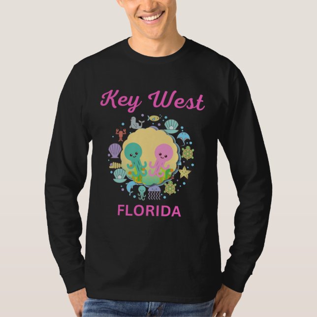 Key West Florida Sea Animals T-Shirt (Front)