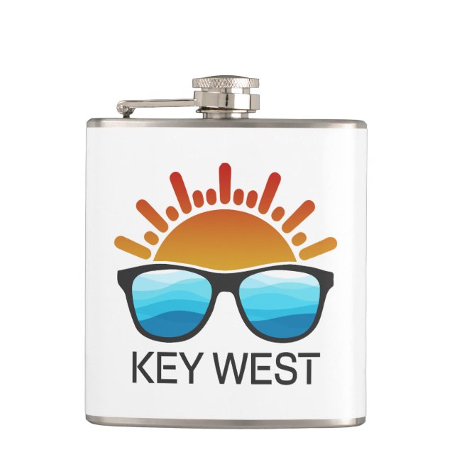 Key West Florida Sunglasses Flask (Front)