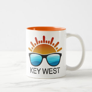 Key West Florida Sunglasses Two-Tone Coffee Mug