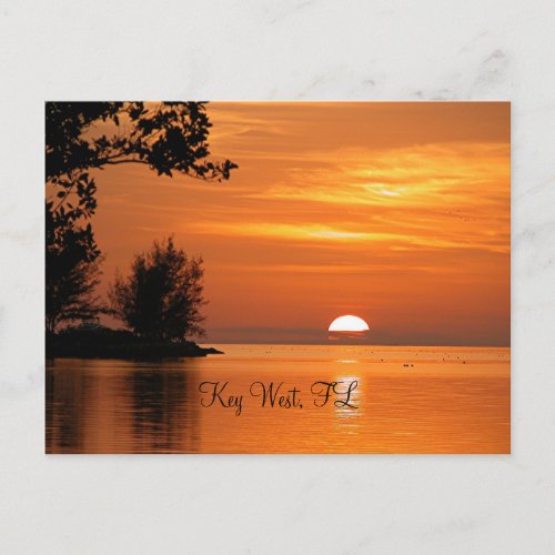 Key West Florida sunset beautiful photograph Postcard