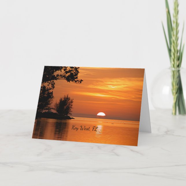 Key West, Florida sunset, Card (Front)