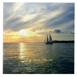 Key West, Florida Sunset Ceramic Tile
