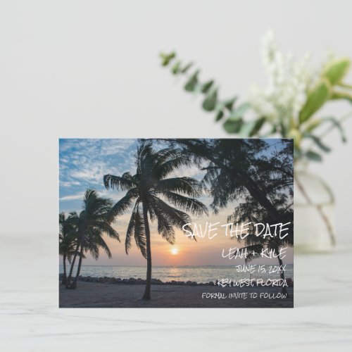 Key West Florida Sunset Destination Wedding  Save The Date