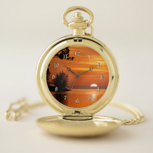Key West, Florida sunset, Pocket Watch