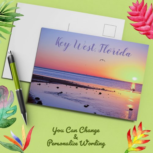 Key West Florida Sunset Postcard