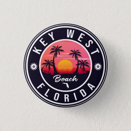 key west Florida Sunset Vacation Souvenirs Button