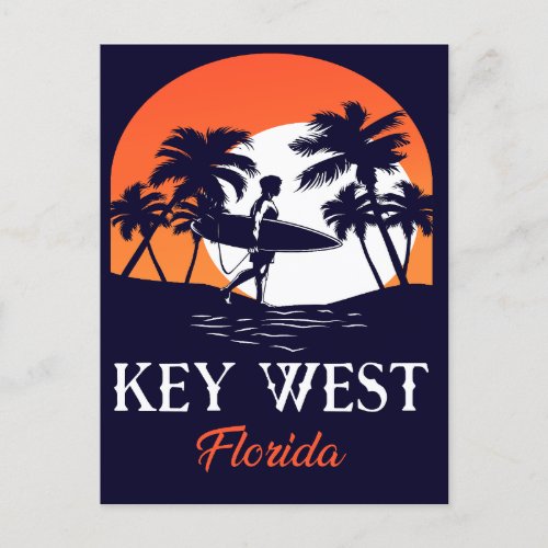 key west Florida Sunset Vacation Souvenirs Vintage Postcard