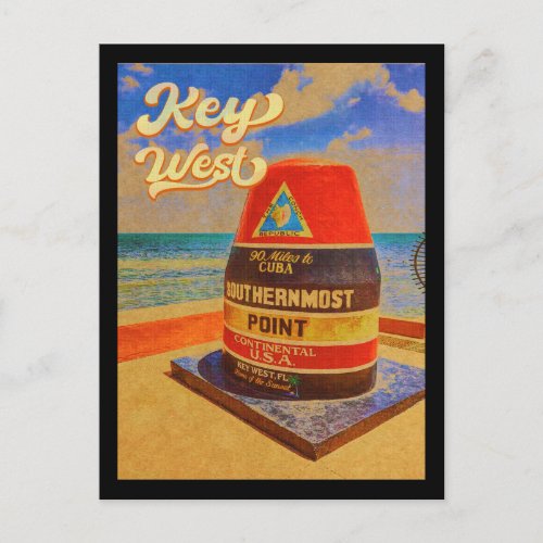 key west Florida Sunset Vacation Souvenirs Vintage Postcard