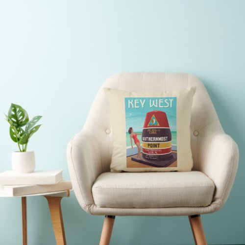 Key West  Florida Throw Pillow