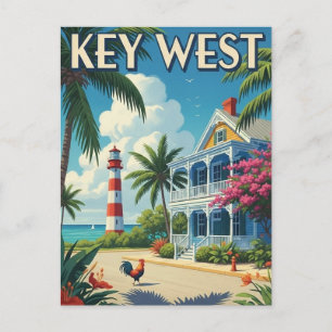Key West Florida Travel Postcard