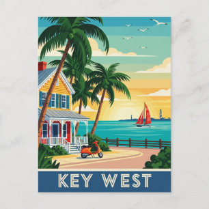 Key West Florida Travel Postcard