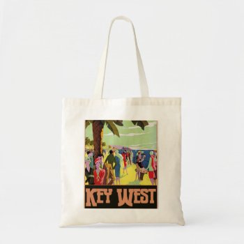 Key West Florida Travel Vintage  Tote Bag by ellesgreetings at Zazzle