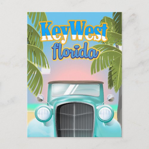 Key West Florida USA vintage travel poster Postcard