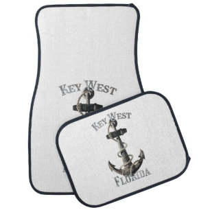 Key West Florida Vacation Nautical Anchor Sailing Car Floor Mat