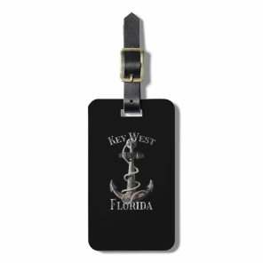 Key West Florida Vacation Nautical Anchor Sailing Luggage Tag