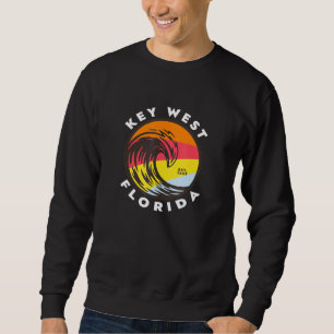 Key West Florida Vacation Souvenir Colorful Ocean Sweatshirt
