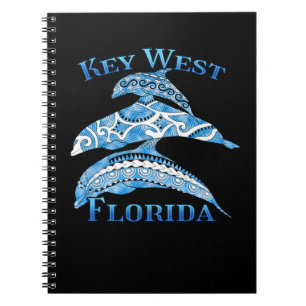 Key West Florida Vacation Tribal Dolphins Notebook