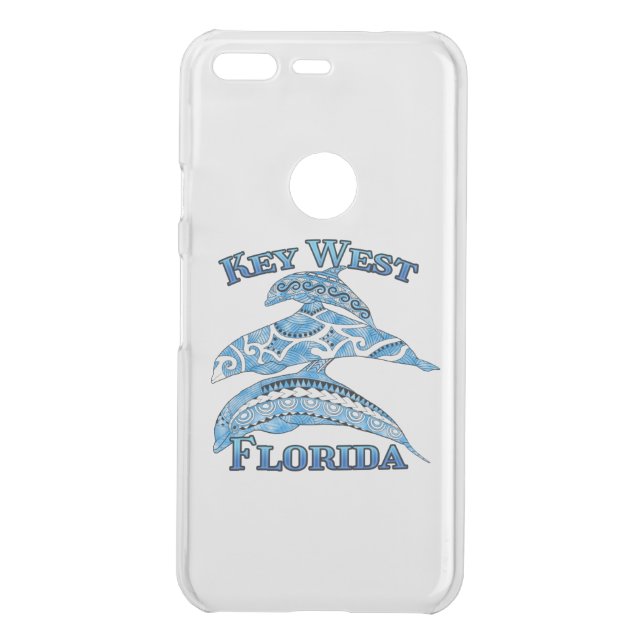 Key West Florida Vacation Tribal Dolphins Uncommon Google Pixel Case (Back)