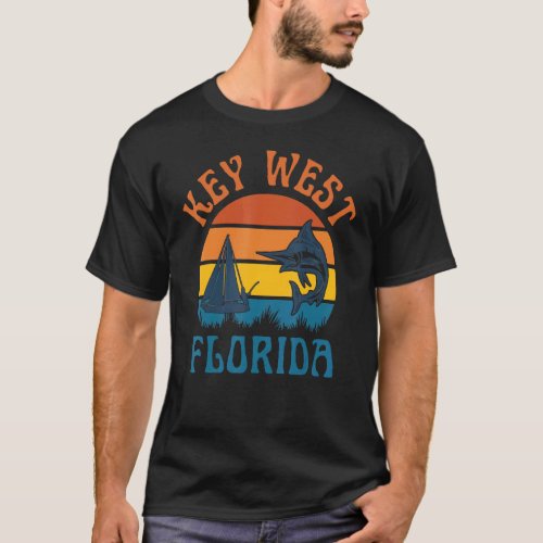 Key West Florida Vintage Fishing T_Shirt