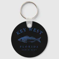 Key West Florida Vintage Fishing T-ShirtKey West F Keychain