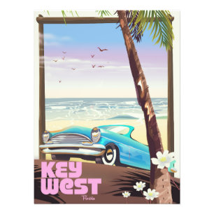 key west florida vintage travel poster