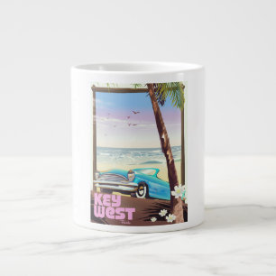 key west florida vintage travel poster giant coffee mug