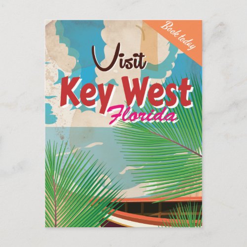Key WestFlorida  Vintage Travel Poster Postcard