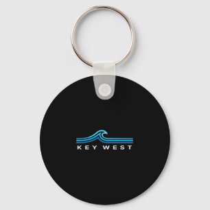 Key West Florida Waves Vintage Mens Womens Boys So Keychain