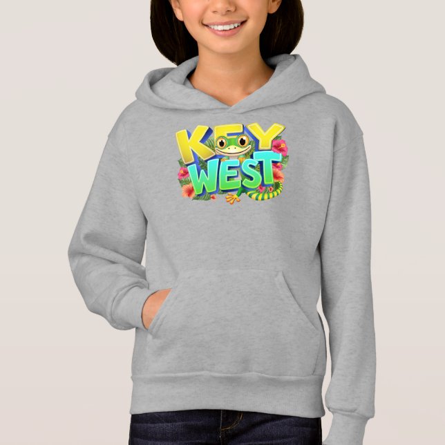 Key West Gecko Florida Hoodie (Front)