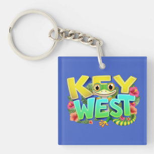 Key West Gecko Florida Keychain