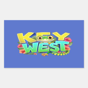 Key West Gecko Florida Rectangular Sticker