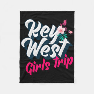 Key West Girls Trip 2023 Weekend Getaway Vacation Fleece Blanket