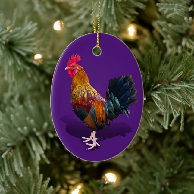 Key West - Gypsy Rooster Ceramic Ornament (Tree)