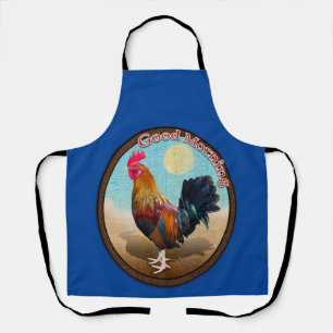 Key West - Gypsy Rooster Good Morning Vintage Oval Apron