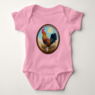 Key West - Gypsy Rooster Good Morning Vintage Oval Baby Bodysuit