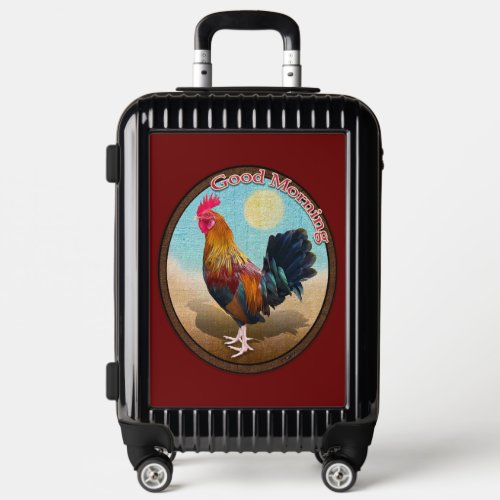 Key West _ Gypsy Rooster Good Morning Vintage Oval Luggage