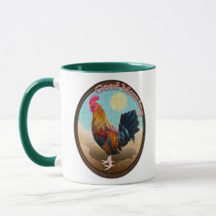 Key West - Gypsy Rooster Good Morning Vintage Oval Mug