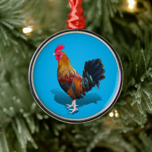 Key West - Gypsy Rooster Metal Ornament